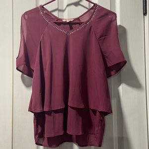 Juicy Couture, cranberry color top